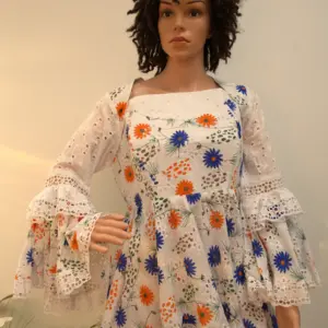 African Peplum Lace Gown