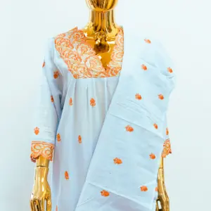 Three-Piece African Lace Ensemble